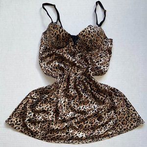 cheetah print slip dress